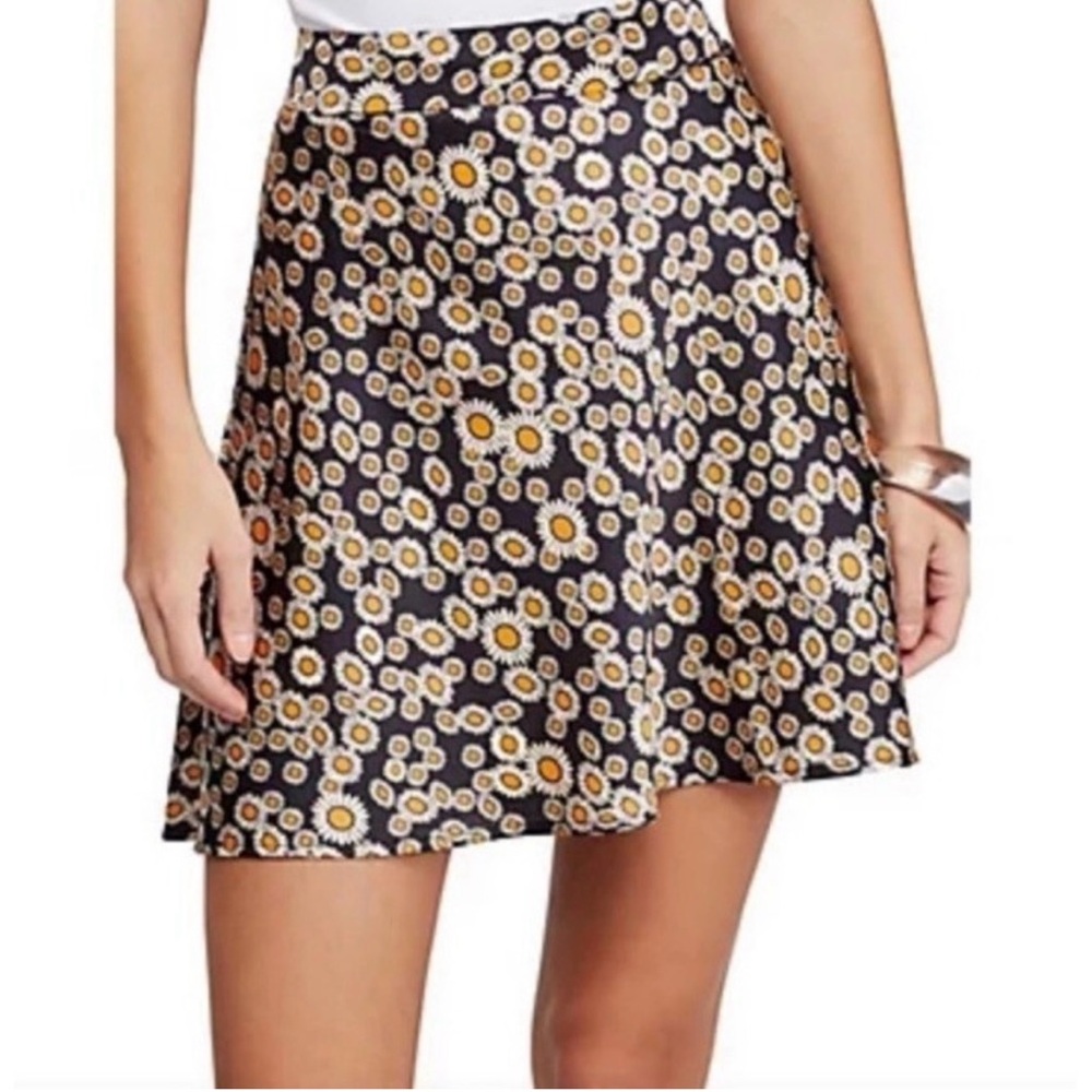 Free People Tan Mini Skater Skirt Casual Resort Wear